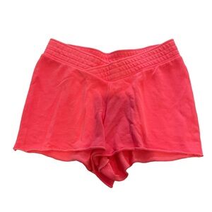 Cross-over waist, hot pink shorts (Urban Outfitters, S)